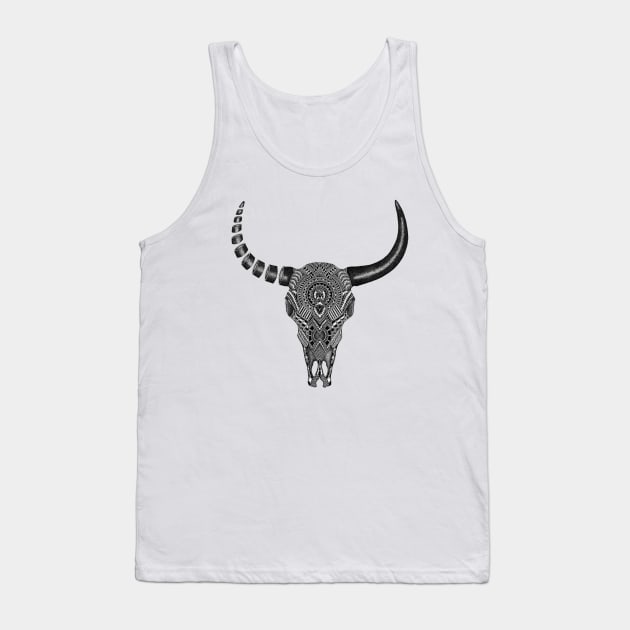 Bull Skull Tank Top by By_StineLee